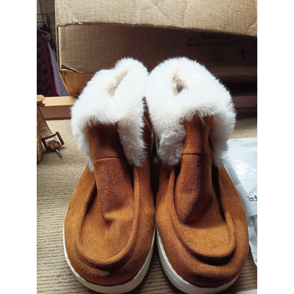 Faux Fur Lined Suede Slippers - 25% Off 5+ Items